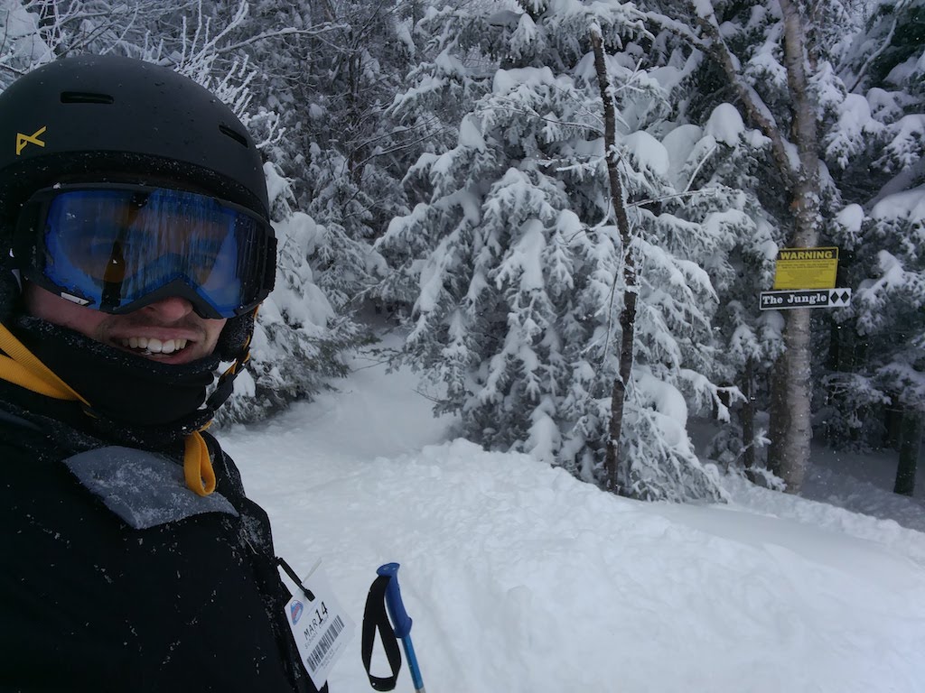 Conor Livingston skiing